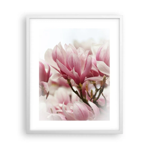 Pôster em moldura branca - Flores da primavera - 40x50 cm
