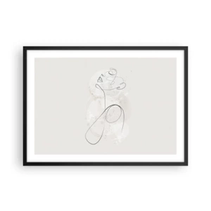 Pôster com moldura preta - O espiral de beleza - 70x50 cm