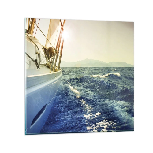 Quadro em vidro - Depois da aventura - 30x30 cm