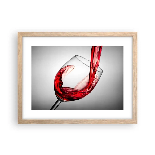 Pôster com moldura de carvalho claro - Cor - movimento - som - 40x30 cm