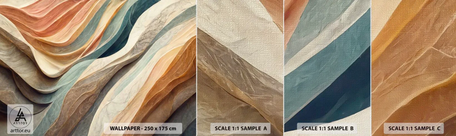 Amostra de papel de parede Premium Canvas - O momento antes da mudança - Textura, Padrão, Brilhante - 100x30 cm