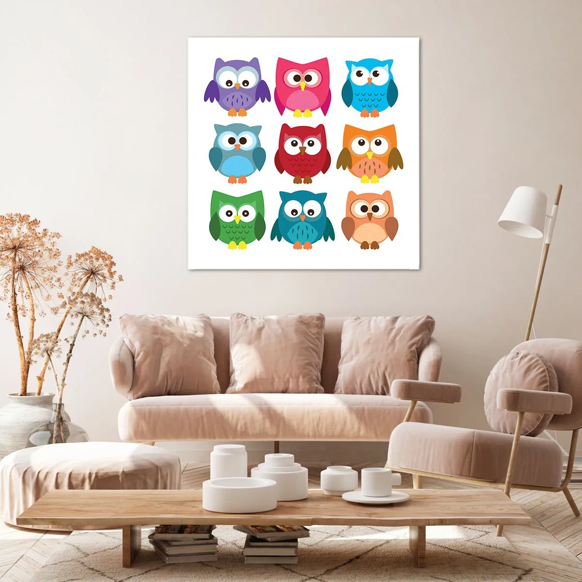 Quadro em tela - As diferenças podem ser divertidas - 70x70 cm