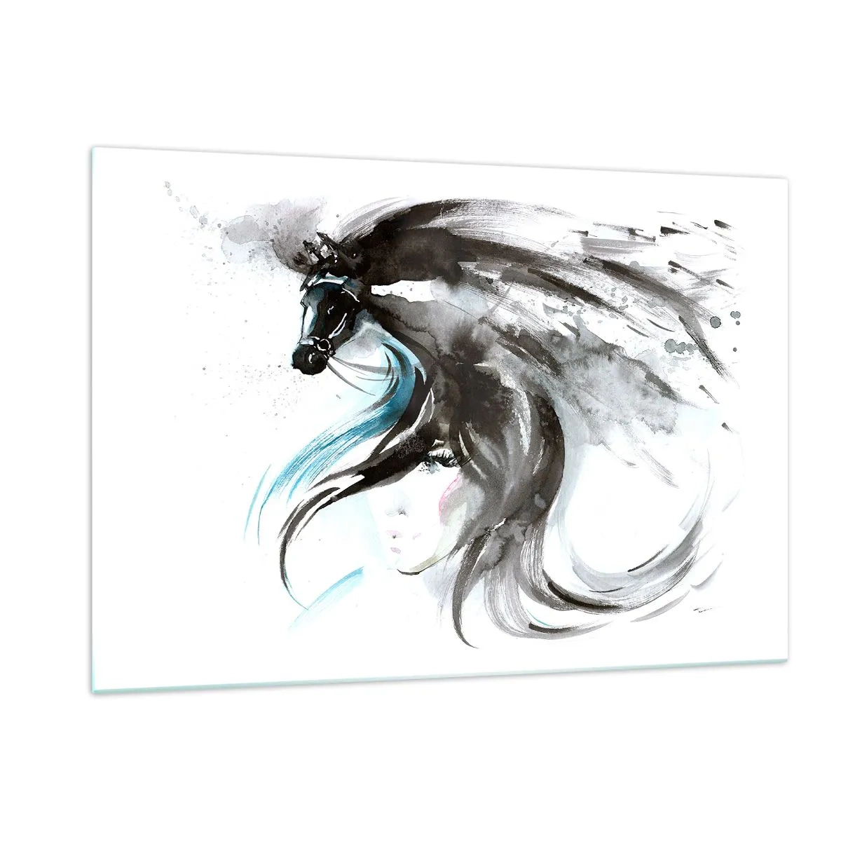 Quadro em vidro - O galope do Príncipe Negro - 120x80 cm