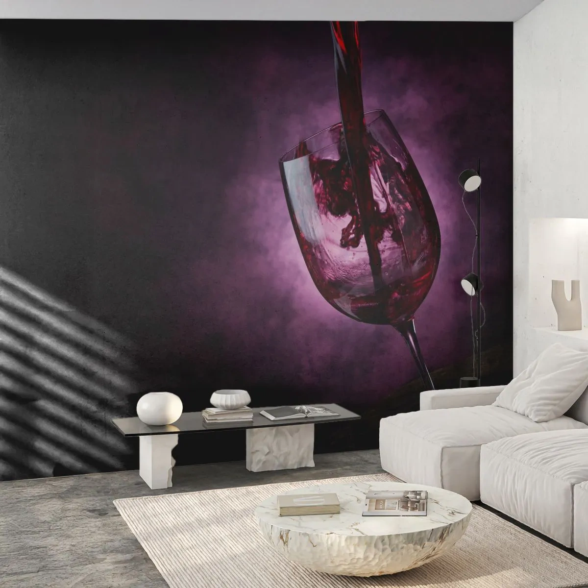 Papel de Parede Premium Sand - Escarlate? Carmim? Não, rubi. - Vidro, Vinho tinto, Pedaço - 400x280 cm