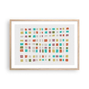 Pôster com moldura de carvalho claro - Jogo desconhecido - 70x50 cm