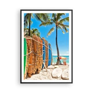 Pôster com moldura preta - Diversão ensolarada - 70x100 cm