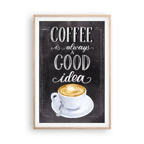 Pôster com moldura de carvalho claro - Claro! - 61x91 cm