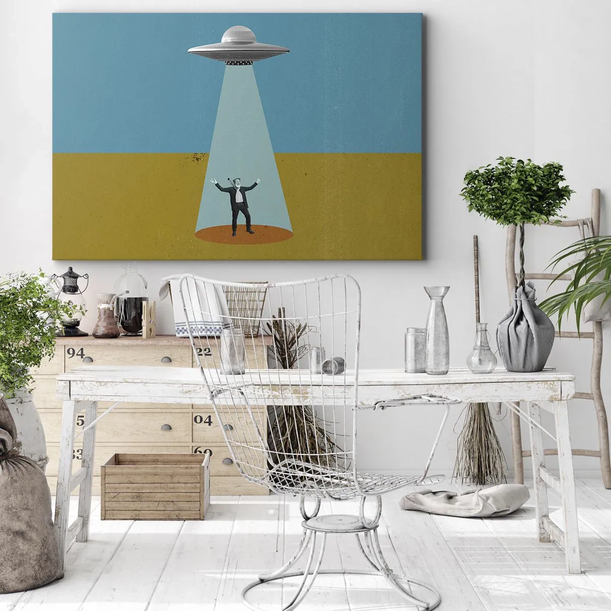 Quadro em tela - Encontro próximo - 70x50 cm