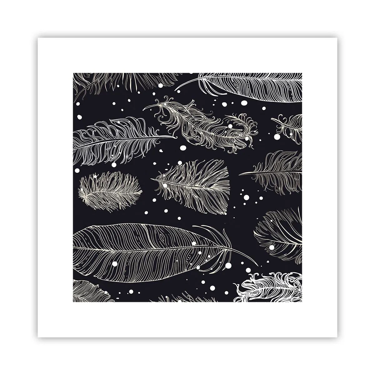Pôster - Rendas de penas - 30x30 cm