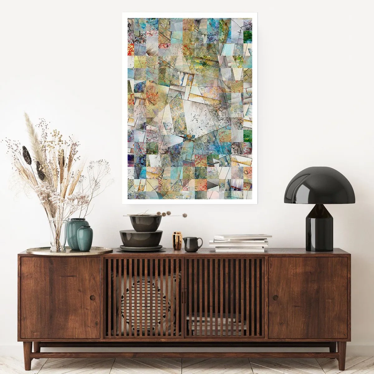 Pôster - Embaralhamento geométrico - 50x70 cm