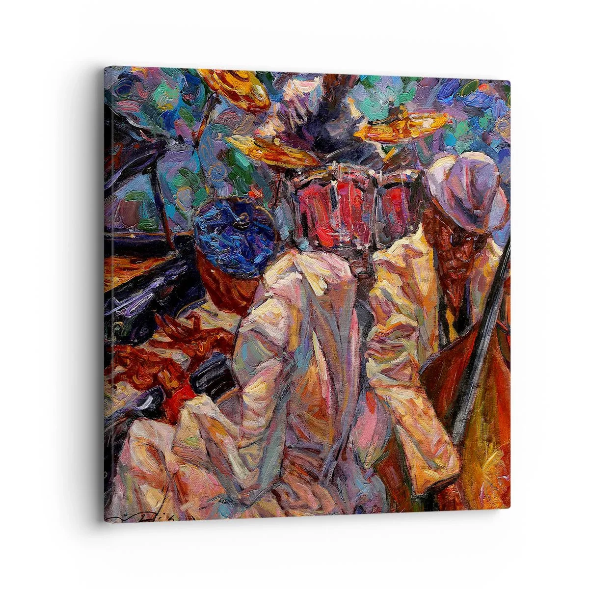 Quadro em tela - Num só ritmo - 30x30 cm