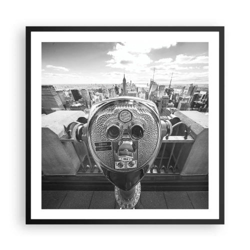 Pôster com moldura preta - A cidade das cidades - 60x60 cm