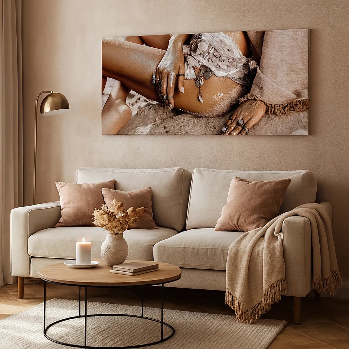 Quadro em tela - Expulsa pelas ondas? - 30x30 cm