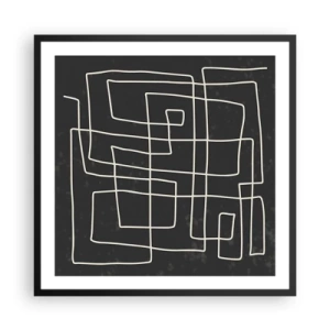 Pôster com moldura preta - Não é tão simples - 60x60 cm