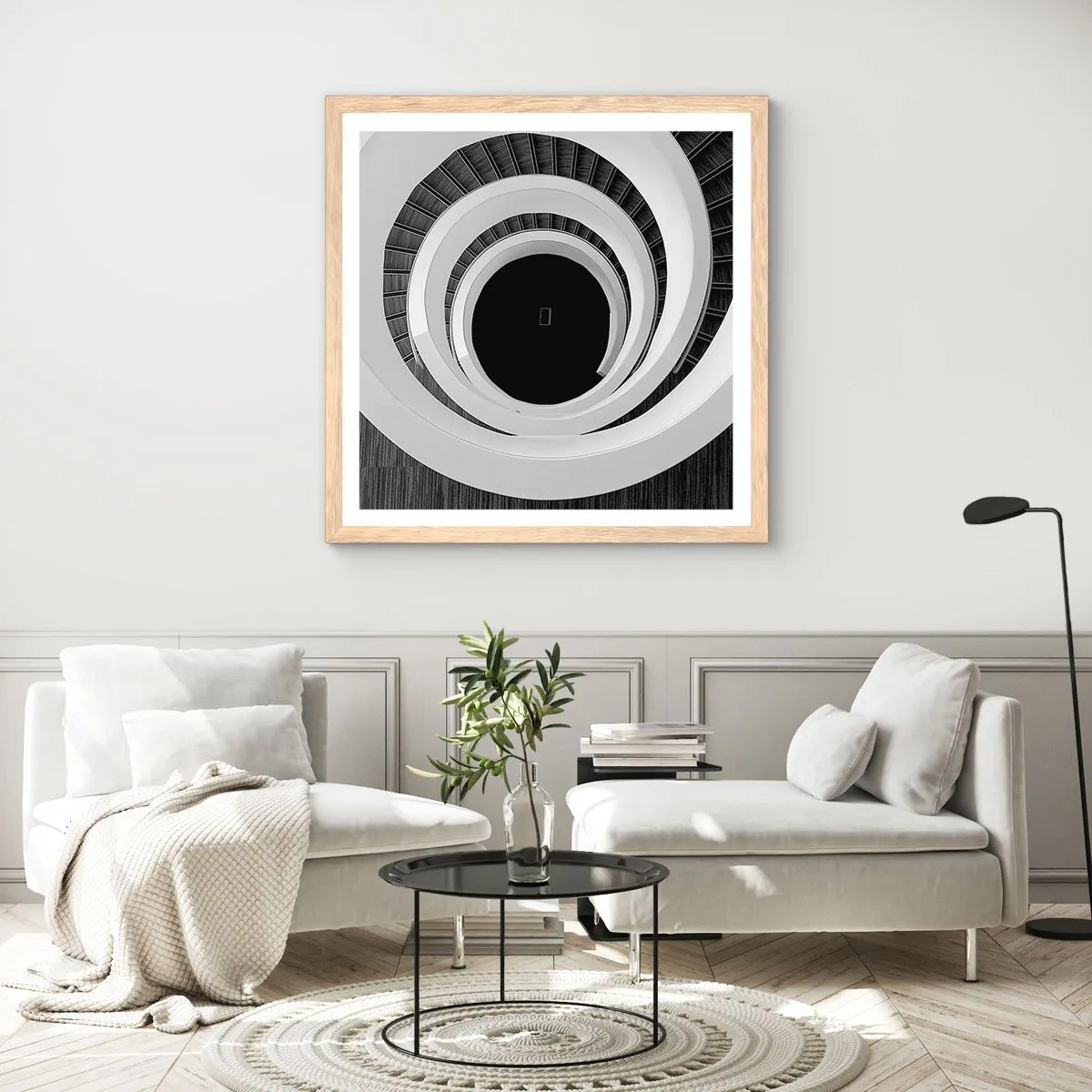 Pôster com moldura de carvalho claro - Ao âmago - 60x60 cm