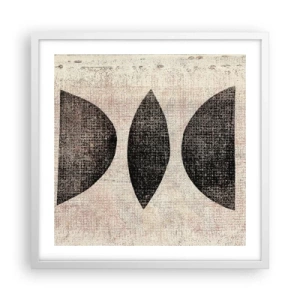Pôster em moldura branca - Abstração étnica - 50x50 cm