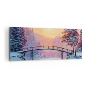 Quadro em tela - Quatro estações - inverno - 100x40 cm