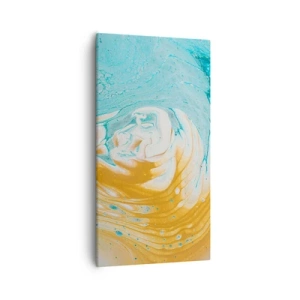 Quadro em tela - Vórtice em pastel - 55x100 cm