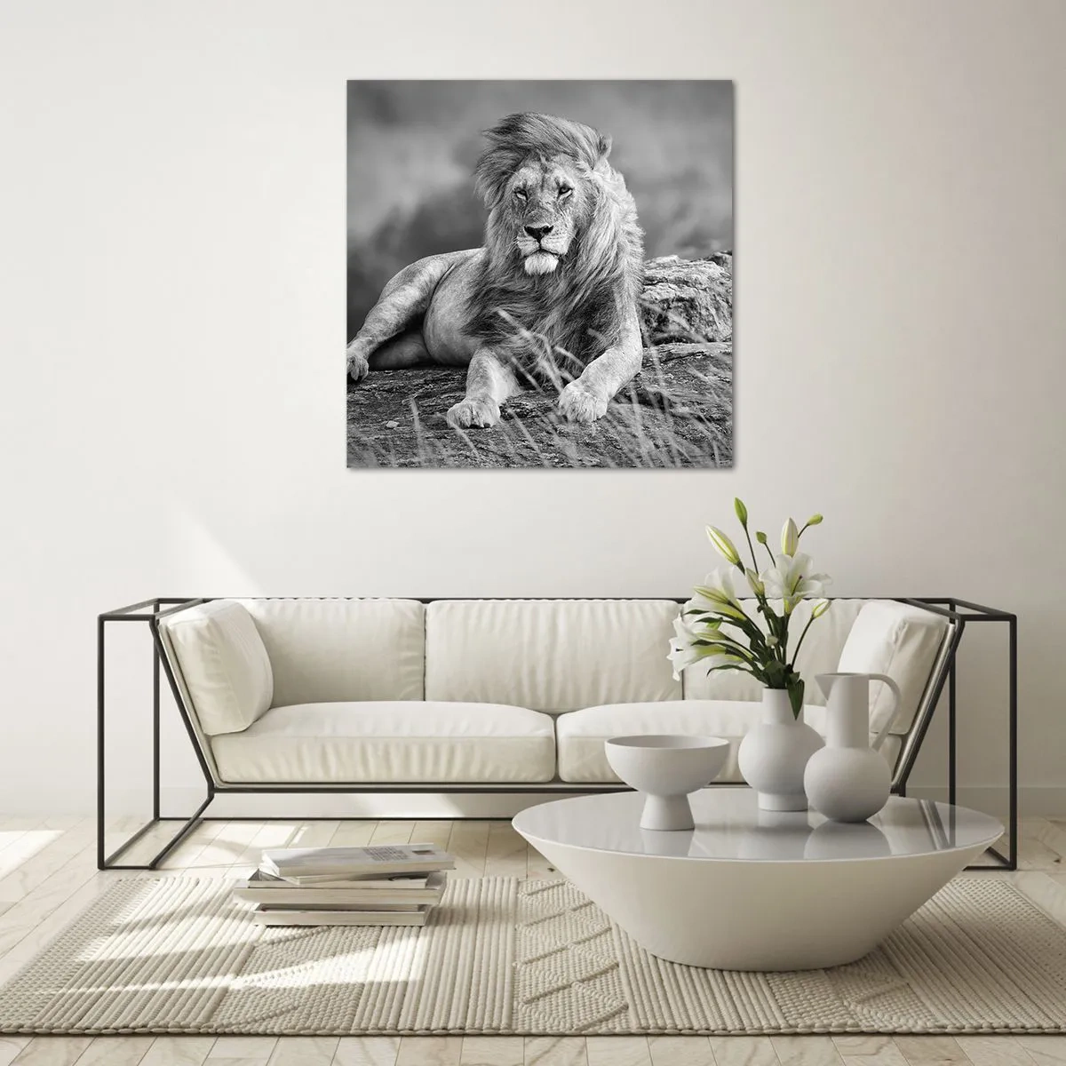 Quadro em vidro - Sesta real - 50x50 cm