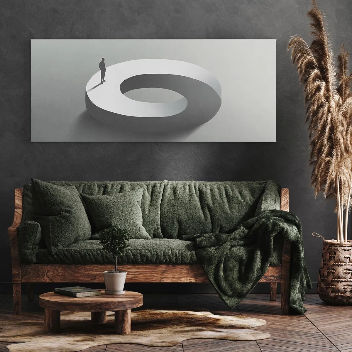 Quadro em tela - Seja inteligente - 140x50 cm