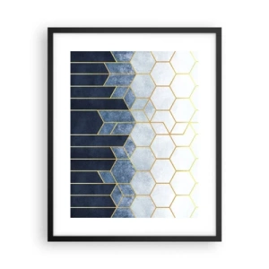 Pôster com moldura preta - Composição em ritmo sincopado - 40x50 cm