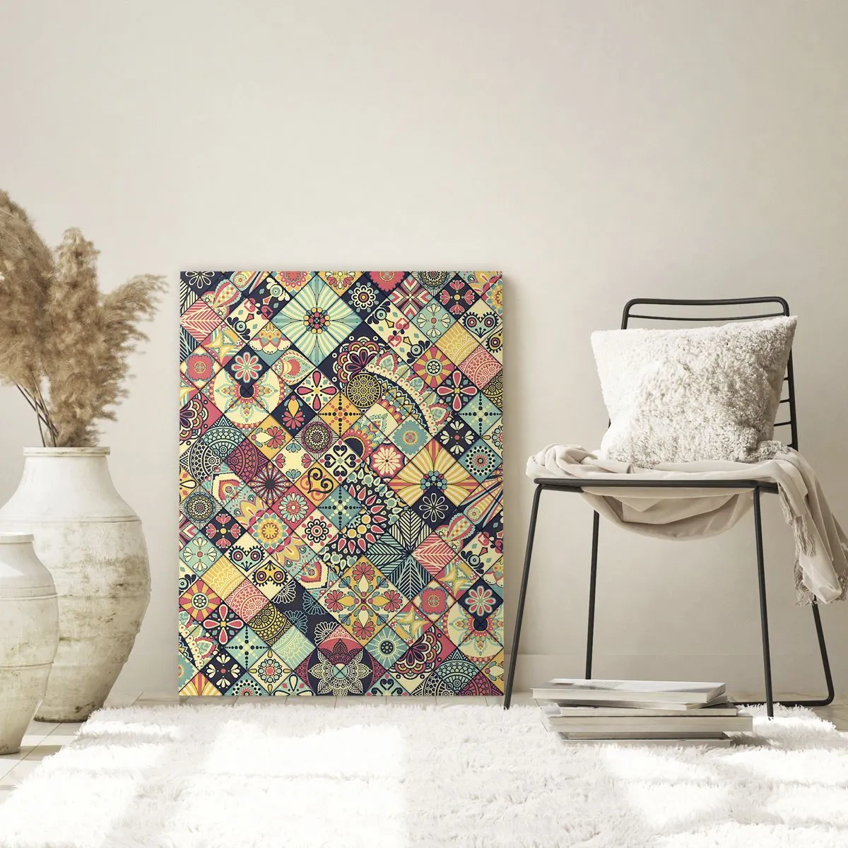 Quadro em vidro - Vibrações marroquinas - 70x100 cm