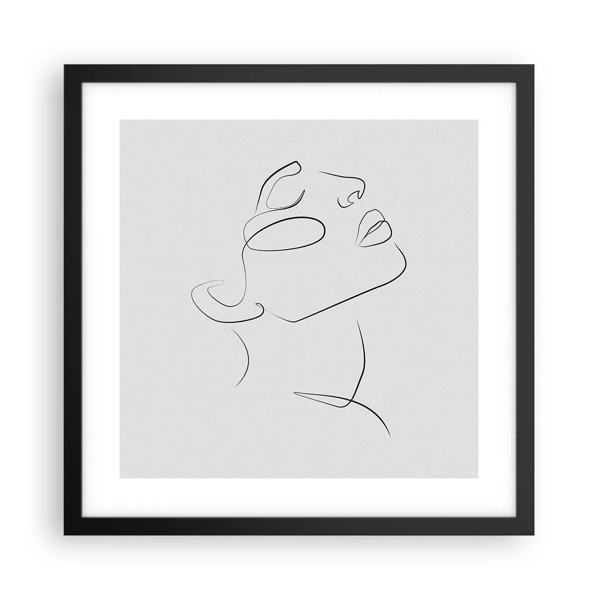 Pôster com moldura preta - Os meandros dos sonhos - 40x40 cm