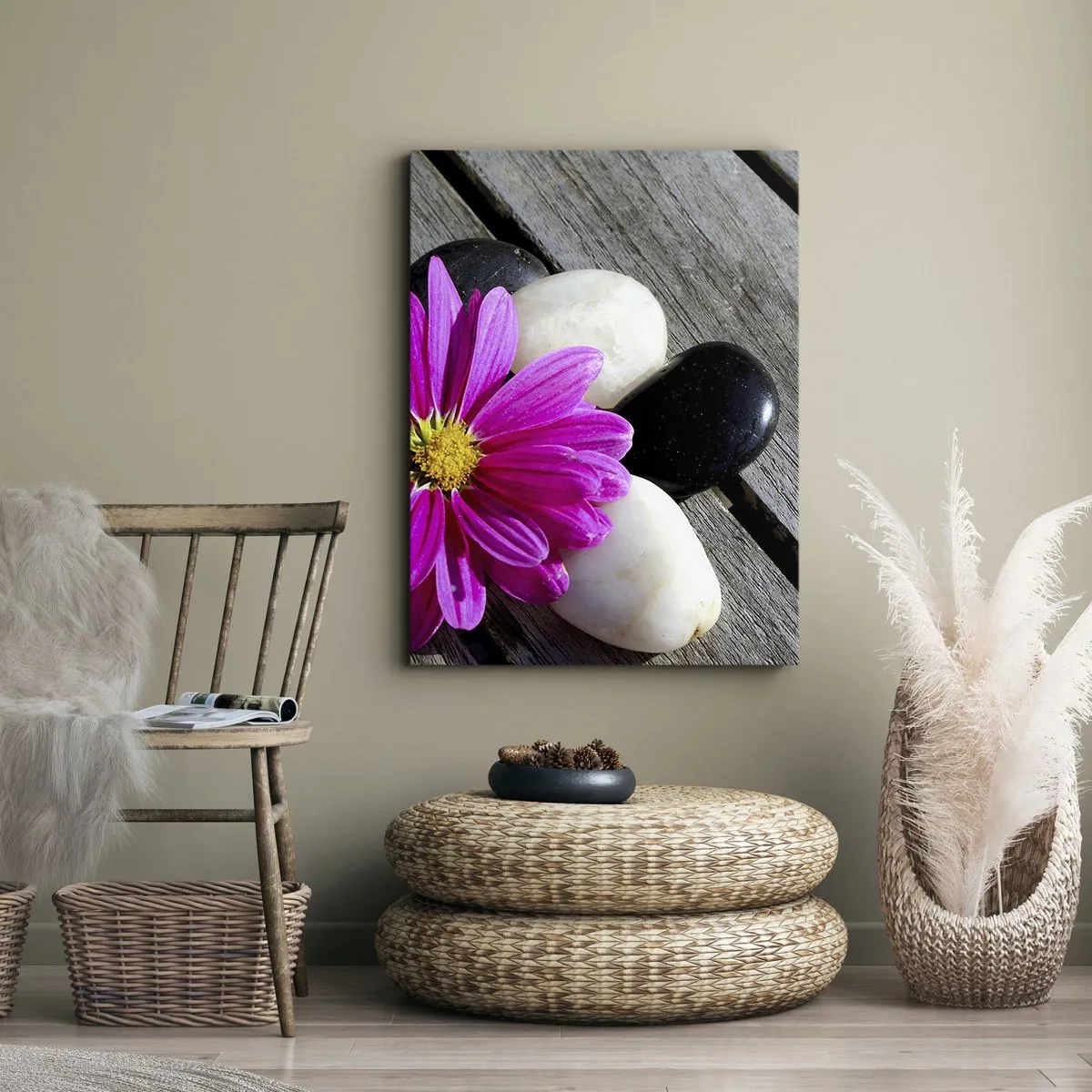 Quadro em tela - Descanso no cais - 70x100 cm