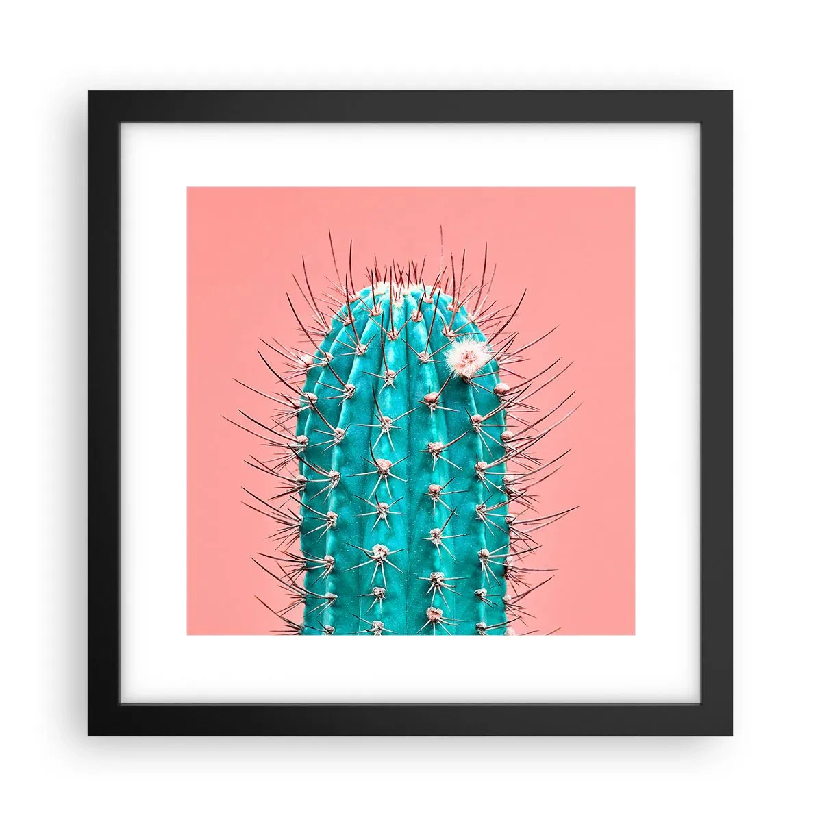 Pôster com moldura preta - Apenas olhe - 30x30 cm