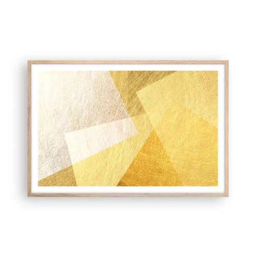 Pôster com moldura de carvalho claro - Clima geométrico - 91x61 cm
