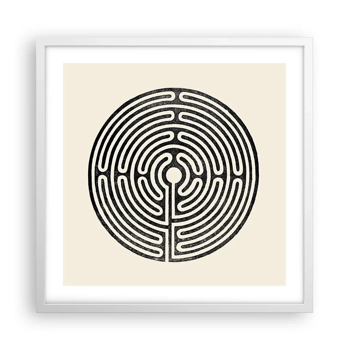 Pôster em moldura branca - Ordem misteriosa - 50x50 cm