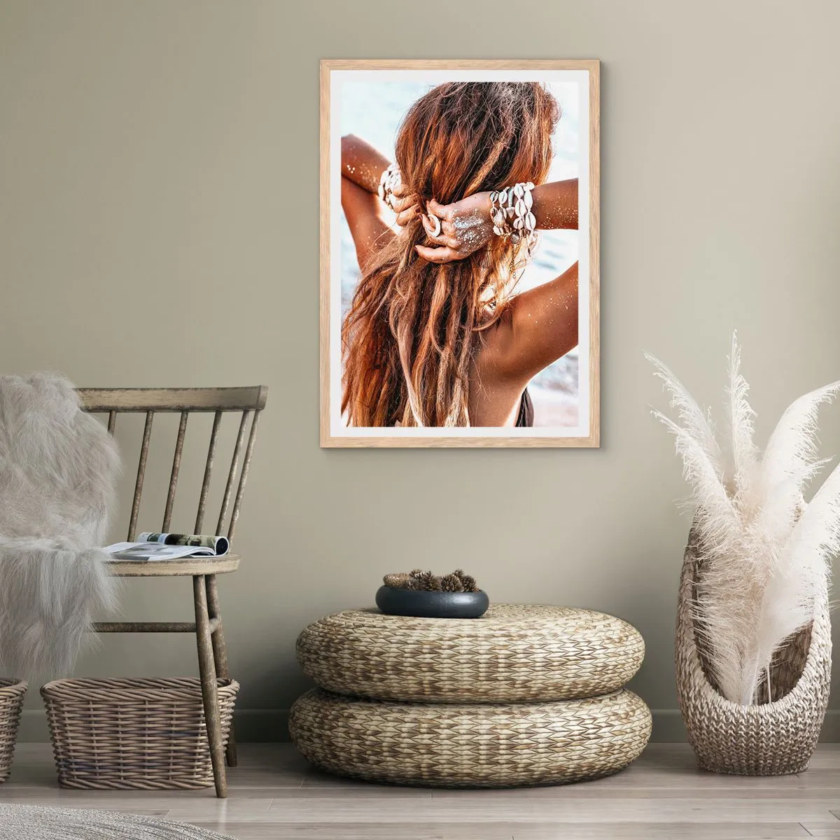 Pôster com moldura de carvalho claro - Irmã da água e do sol - 50x70 cm