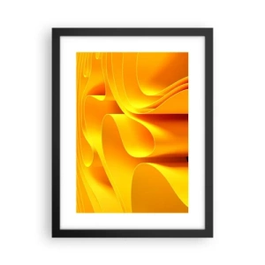 Pôster com moldura preta - Como as ondas do sol - 30x40 cm