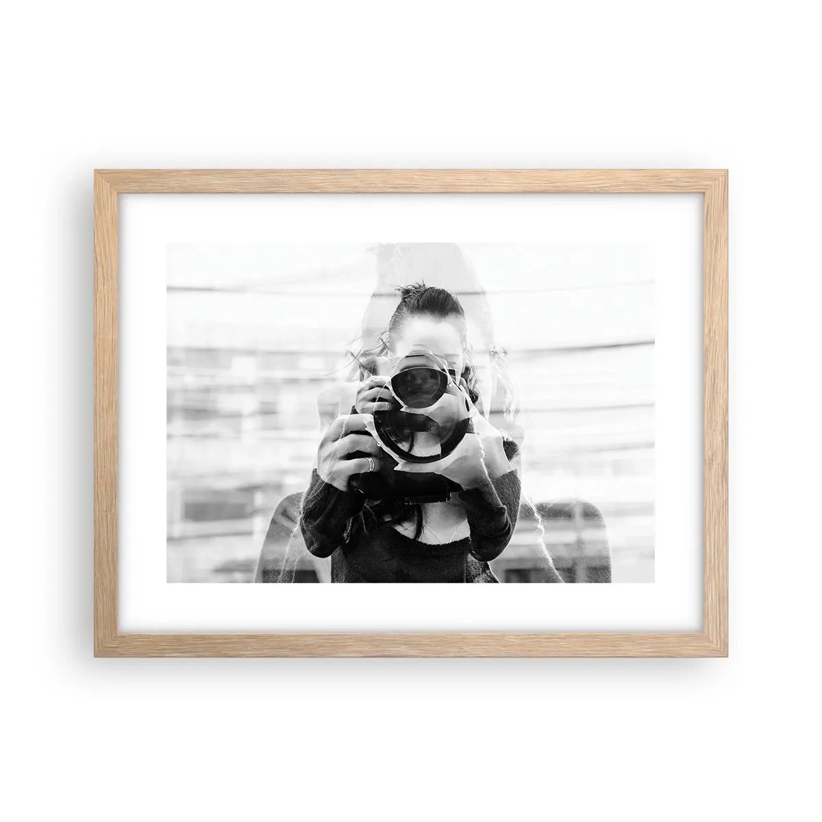 Pôster com moldura de carvalho claro - Criador e material - 40x30 cm