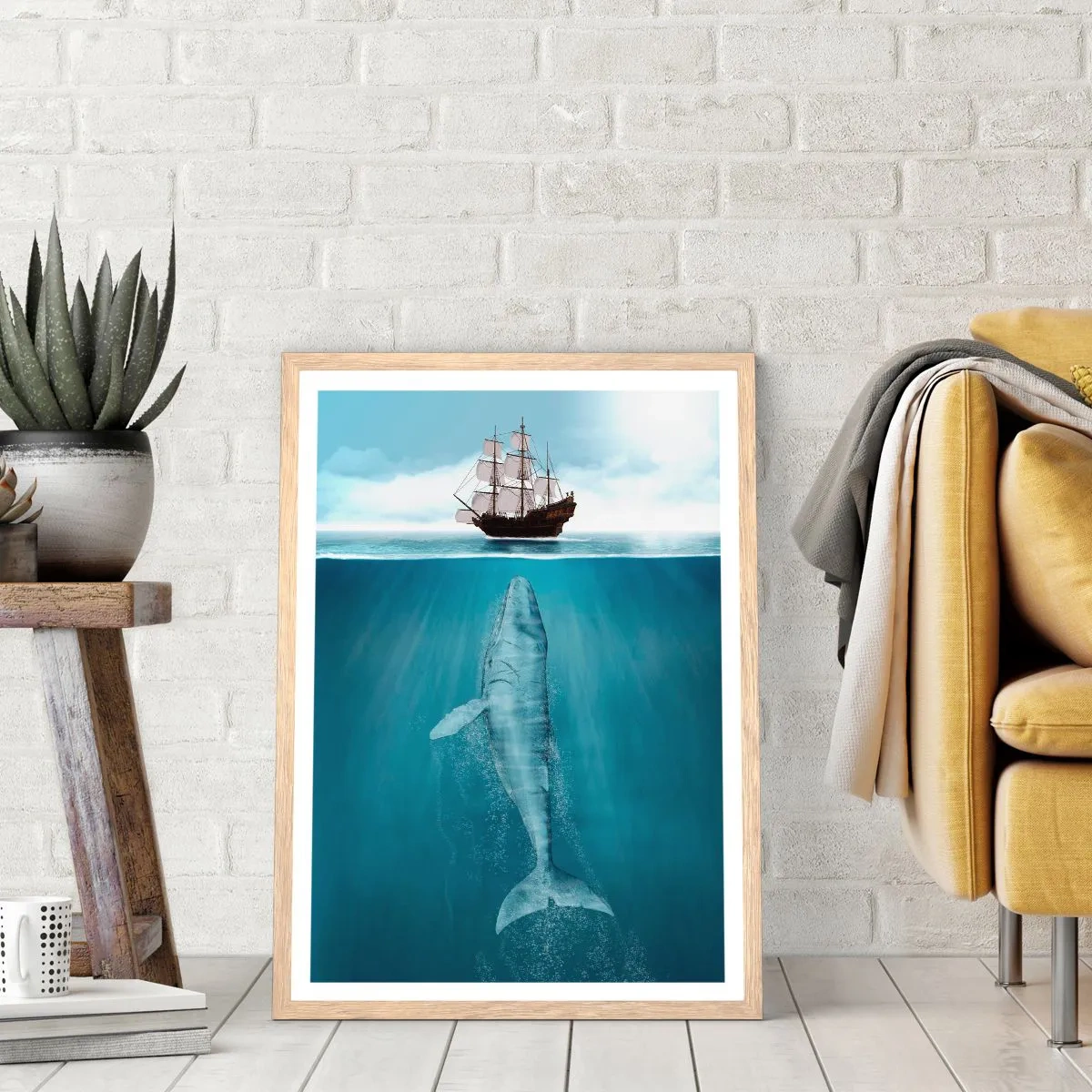 Pôster com moldura de carvalho claro - É melhor não saber - 40x50 cm