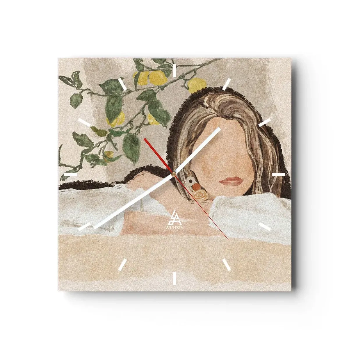 Relógio de parede - Relógio em vidro - Beleza do sul - 40x40 cm