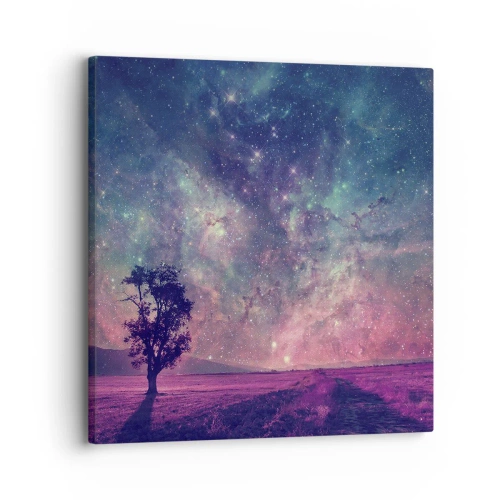 Quadro em tela - Sob o céu mágico - 30x30 cm