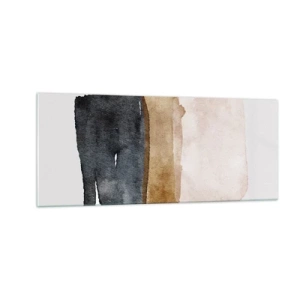Quadro em vidro - Composição das cores da terra - 100x40 cm