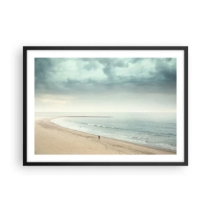 Pôster com moldura preta - Em busca da paz - 70x50 cm