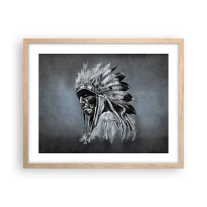 Pôster com moldura de carvalho claro - De volta às raízes - 50x40 cm