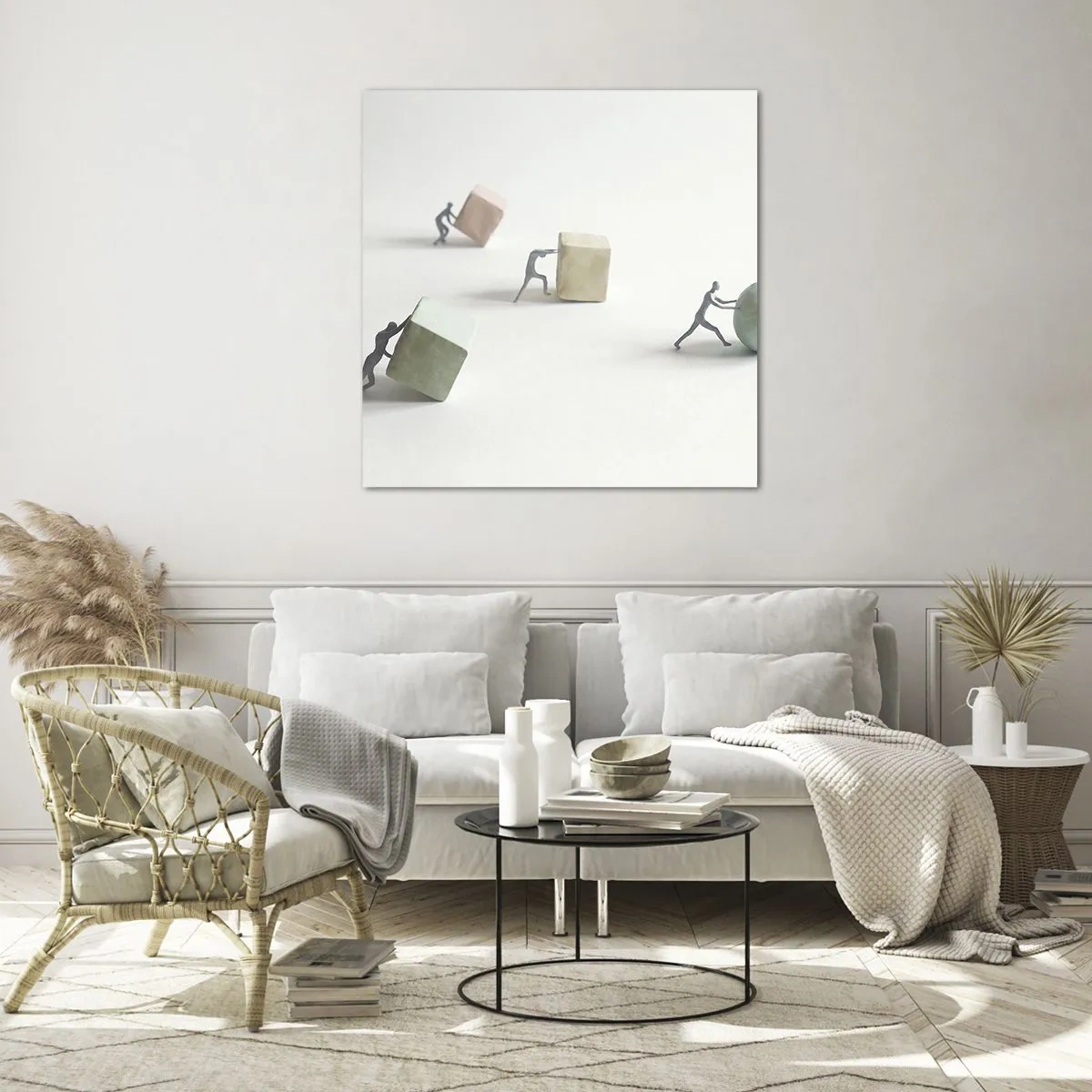 Quadro em vidro - É a vida - 70x70 cm