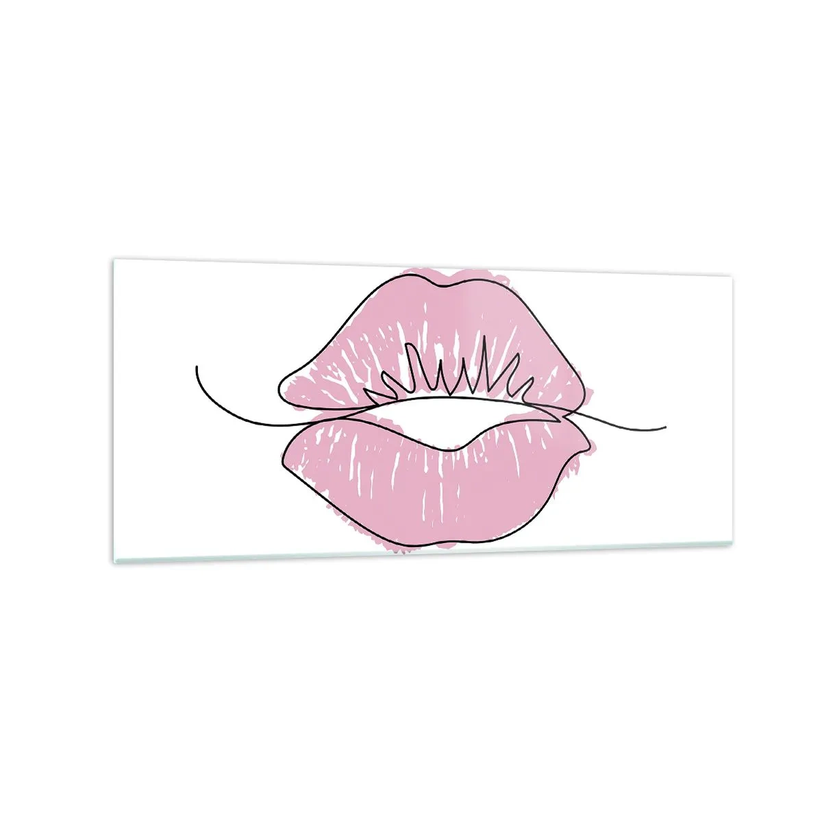 Quadro em vidro - Pronto para beijar? - 120x50 cm