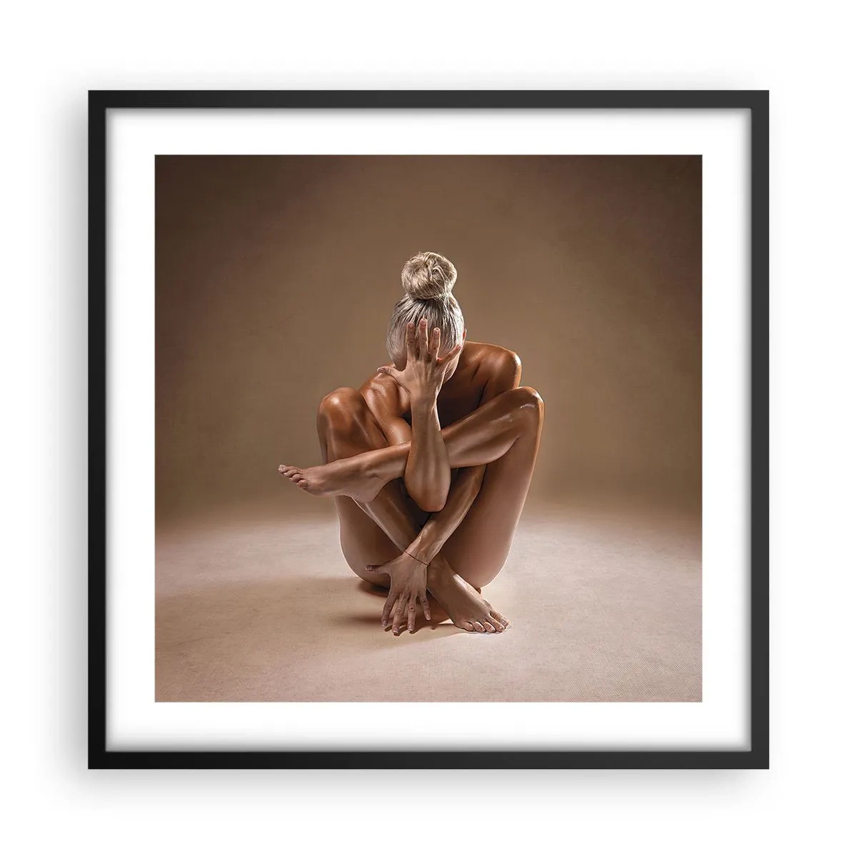 Pôster com moldura preta - Unidade de corpo e alma - 50x50 cm