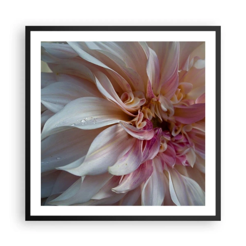Pôster com moldura preta - Frescor florescente - 60x60 cm