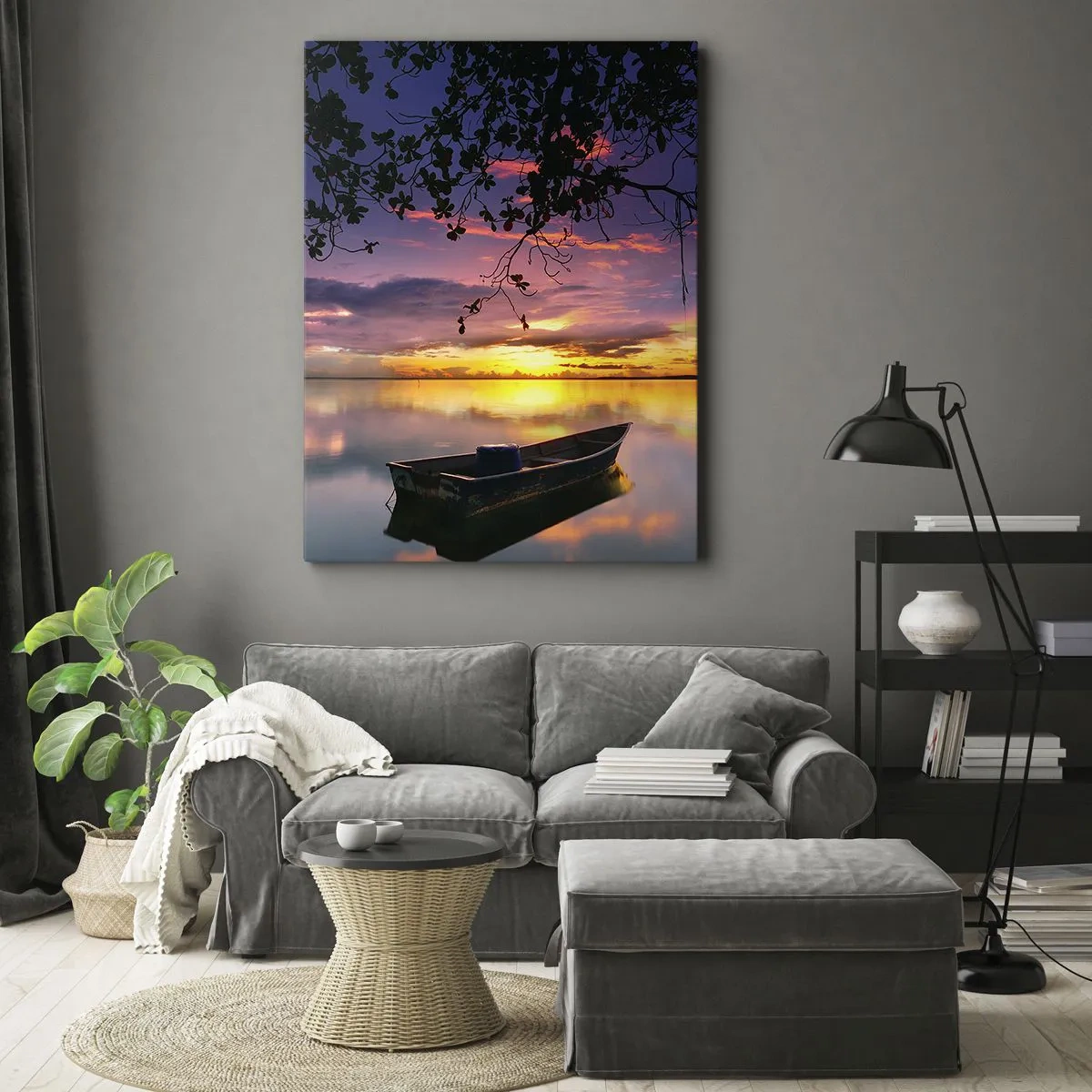 Quadro em tela - Parece que estás pendurado no meio do céu… - 50x70 cm