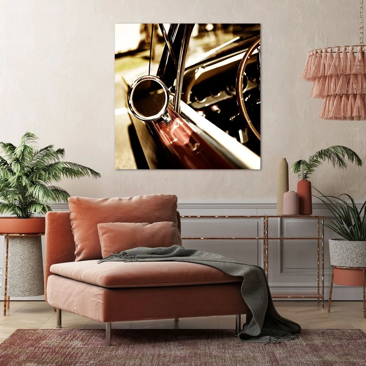 Quadro em tela - Um carro com alma - 50x50 cm