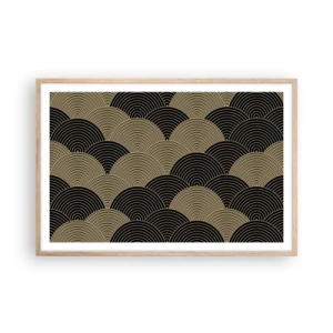 Pôster com moldura de carvalho claro - Unidade na multiplicidade - 91x61 cm