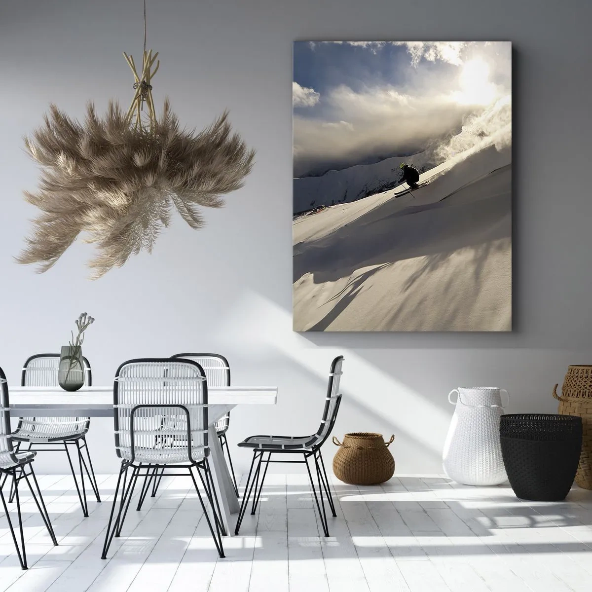 Quadro em tela - O desafio das montanhas - 45x80 cm