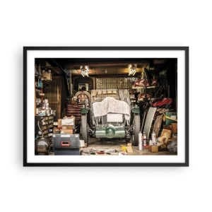 Pôster com moldura preta - De volta ao passado - 70x50 cm