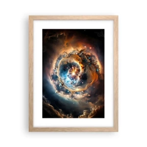 Pôster com moldura de carvalho claro - Início - 30x40 cm